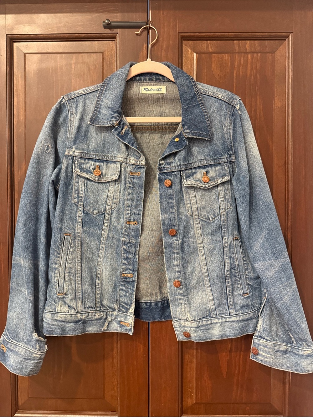 Madewell Light Blue Distressed Denim Jacket